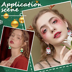 DIY Christmas Acrylic Dangle Earrings Making Kits&nbsp;DIY-SC0027-04