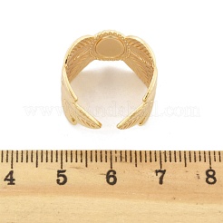 Brass Cuff Rings for Women&nbsp;RJEW-B119-10G