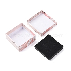 Floral Oil Painting Print Square Cardboard Jewelry Boxes&nbsp;CBOX-A010-01A-06
