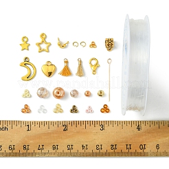 DIY Alloy Charm & Glass Beads Bracelet Making Kits&nbsp;DIY-FS0007-77