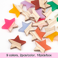 Resin & Wood Cabochons&nbsp;DIY-OC0005-39