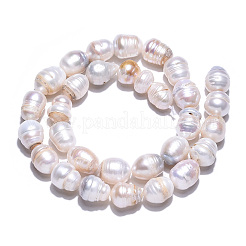Natural Cultured Freshwater Pearl Beads Strands&nbsp;PEAR-N012-10E