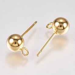 202 Stainless Steel Stud Earring Findings&nbsp;STAS-G173-12G-6mm