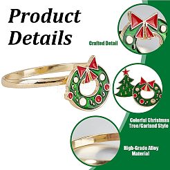 6Pcs 2 Style inc Alloy Napkin Rings&nbsp;AJEW-GF0007-17