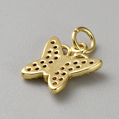 Brass Micro Pave Cubic Zirconia Charms&nbsp;KK-WH20001-13A