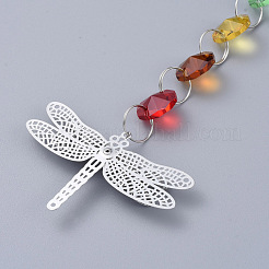 Chandelier Suncatchers Prisms Octogon Glass Chakra Hanging Pendant&nbsp;AJEW-G025-C01