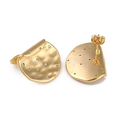 Slice 304 Stainless Steel Crystal Rhinestone Stud Earrings for Women&nbsp;EJEW-L283-004G