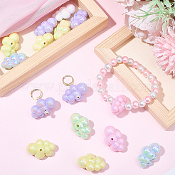 20Pcs UV Plating Acrylic Beads&nbsp;OACR-SP0002-08