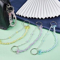 4Pcs 4 Colors Transparent Acrylic Beaded Purse Chain Strap Extenders&nbsp;HJEW-GO00104