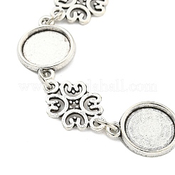 Antique Silver Plated Alloy Link Chain Bracelet Making&nbsp;MAK-K023-03A-AS