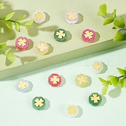 60Pcs 5 Style Imitation Jade Spray Painted Glass Beads&nbsp;LAMP-DC0001-09