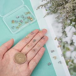 40Pcs 2 Colors Rack Plating Brass Ice Pick Pinch Bails&nbsp;KK-FH0004-27