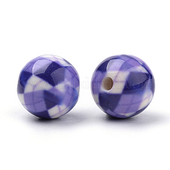 Opaque Printed Acrylic Beads&nbsp;MACR-S271-10mm-07