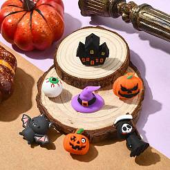 8Pcs 8 Styles Halloween Silicone Focal Beads&nbsp;SIL-CJ0003-21