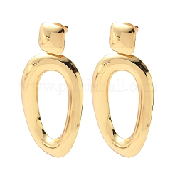 Oval 304 Stainless Steel Dangle Stud Earrings&nbsp;EJEW-B156-05G