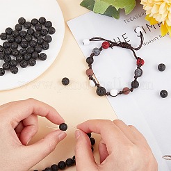 Synthetic Lava Rock Beads Strands&nbsp;X-G-S277-8mm-01