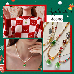 20Pcs Christmas Tree Glass Pendants&nbsp;FIND-SC0011-08