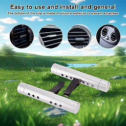 2 Sets Column Aluminum Alloy Car Air Vent Clips&nbsp;AJEW-DR0001-80A