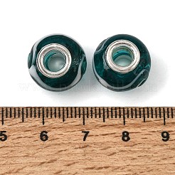 Rondelle Handmade Gold Sand Lampwork European Large Hole Beads&nbsp;X-LPDL-R007-07A