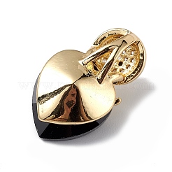 Real 18K Gold Plated Rack Plating Brass Micro Pave Cubic Zirconia Pendants&nbsp;KK-C015-25G-01