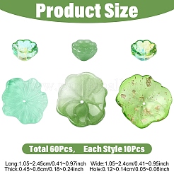 60Pcs 6 Styles Transparent Glass Beads&nbsp;GLAA-YW0005-58