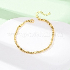 Brass Wheat Chain Bracelets Women&nbsp;BJEW-C140-03G