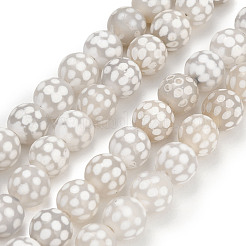 Tibetan Style dZi Beads Strands&nbsp;GG-NH0001-A04-8MM