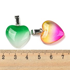 Spray Paint Glass Pendant&nbsp;GLAA-H029-01P