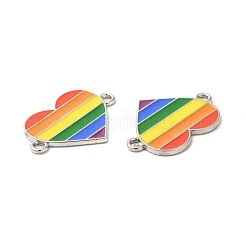 Rainbow Color Alloy Enamel Connector Charms&nbsp;ENAM-C005-13P