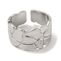 Non-Tarnish 304 Stainless Steel Open Cuff Ring&nbsp;RJEW-C067-16P