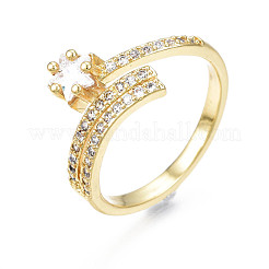 Exquisite Cubic Zirconia Star Cuff Ring&nbsp;RJEW-N035-056-NF