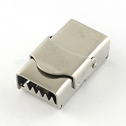 Tarnish Resistant Smooth Surface 201 Stainless Steel Watch Band Clasps&nbsp;STAS-R063-85