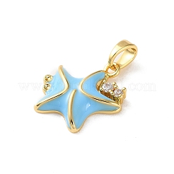Brass Micro Pave Cubic Zirconia Pendants&nbsp;KK-P320-08B-G