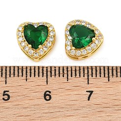Brass Pave Cubic Zirconia Beads&nbsp;CU-CBA3D67-08G-12