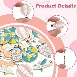 10Pcs 5 Styles Alloy Enamel Pendants&nbsp;ENAM-YW0008-82