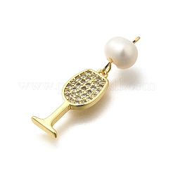 Brass Micro Pave Cubic Zirconia Pendants&nbsp;KK-Z093-23G-01