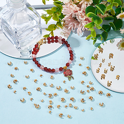 150Pcs 3 Sizes Brass Crimp Beads Covers&nbsp;KK-UN0003-82