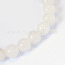 Natural White Jade Round Bead Strands&nbsp;X-G-E334-8mm-13