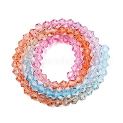 Gradient Color Baking Paint Glass Bead Strands&nbsp;X1-DGLA-A039-T4mm-A016