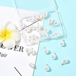 24Pcs ABS Plastic Imitation Pearl Pendants&nbsp;KK-FS0001-77
