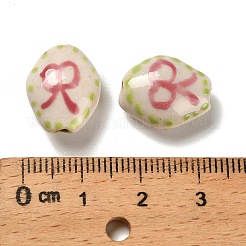 Flower Theme Printed Handmade Porcelain Beads&nbsp;LS-LAMP-D303-06A-02