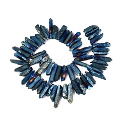 Spray Painted Electroplate Natural Quartz Crystal Points Beads Strands&nbsp;G-Q610-02B