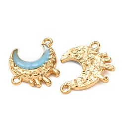 304 Stainless Steel Enamel Crescent Moon Links Connector Charms&nbsp;STAS-D263-14B-G