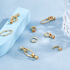 10Pcs 2 Styles Brass Fold Over Clasps&nbsp;KK-HS0001-31