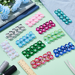 100Pcs 10 Colors Plastic Flower Sequins and Beads for Clothes&nbsp;FIND-ME0002-07
