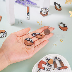 DIY Two Tone Dangle Earring Making Kit&nbsp;DIY-TA0009-01C