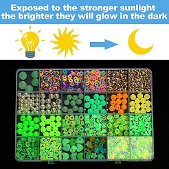 DIY Luminous Acrylic & Plastic Beads Stretch Bracelets Making Kits&nbsp;DIY-YW0011-66