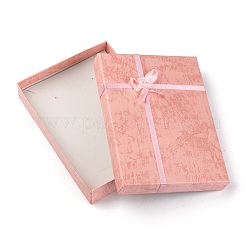 Jewelry Cardboard Boxes with Flower(Color Random Delivery) and Sponge Inside&nbsp;CBOX-R023-4