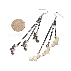 Halloween Themed Bat Alloy Enamel Dangle Earrings&nbsp;EJEW-JE06071