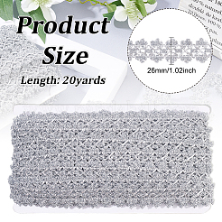 Filigree Polyester Lace Trim&nbsp;OCOR-WH0074-96B